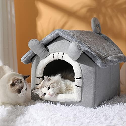 רחיץ חתול בית מפנק לחיות מחמד מיטת חורף חם מערת קן טדי גור שינה מיטה לחתולים וכלבים כל עונות