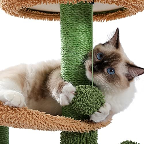 חתול עץ יציב מודרני חתול עץ מפנק מוטות ייחודי חתול עץ חתול צעצועי חתול עצים מקורה חתולי חתולים קטן חתול עץ לחתולים מקורה