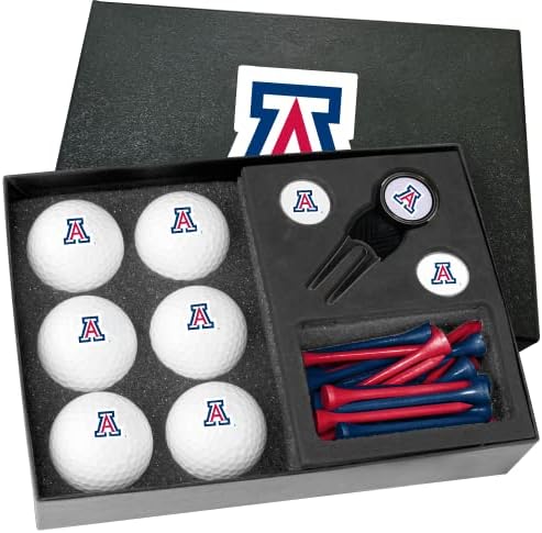 Golfballs.com קלאסי אריזונה וילדקטס חצי תריסר מתנה להגדיר עם כלי דיבוט-כדורים ריקים