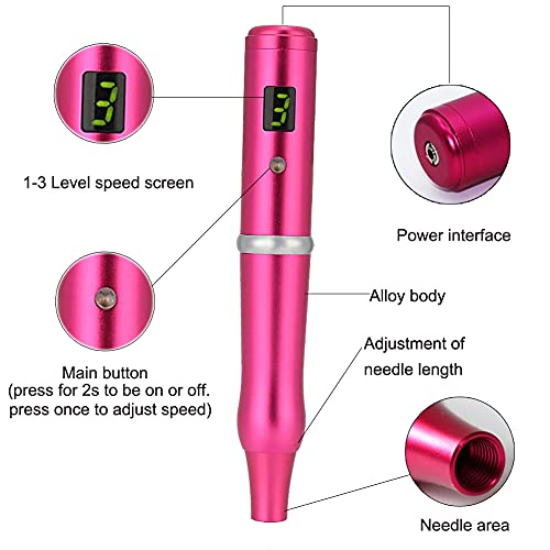 עט איפור קבוע עט גבות קעקוע מכונה סיבובית 10 יחידות מחטים לגבות,אייליינרים, שפתיים וקטן-קעקוע 657
