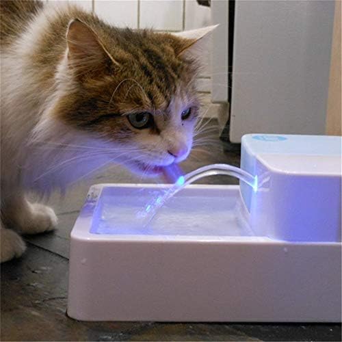 מזרקת מים לחיות מחמד אוטומטית 1.8 ליטר עם נורת לד קערת שתייה בטוחה למים לחיות מחמד 12 וולט לכלבים חתולים
