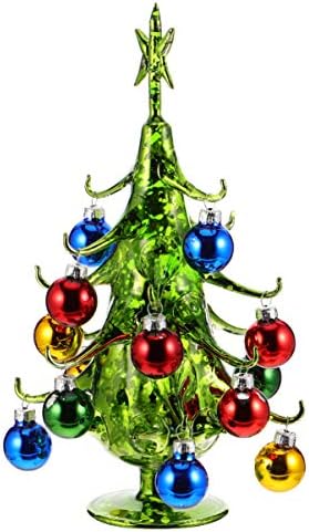 עץ חג המולד מיניאטורה עץ חג המולד קישוט שולחן חג המולד עץ חג המולד זכוכית קריסטל ירוק עץ חג המולד עץ חג המולד צלמית חג שולחן