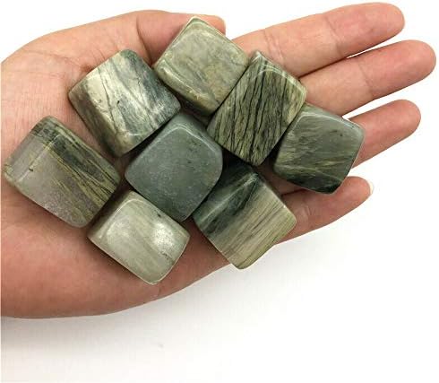 Seewoode AG216 100G תחרה ירוקה טבעית ירקן ירקן קובייה מלוטשת אבני קריסטל ריפוי מתנות אבן חן אבנים טבעיות ומתנות מינרלים