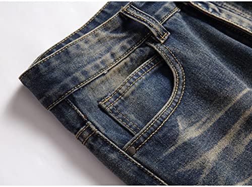 ג'ינס קרע Homllyer לגברים, גברים דקיקים של ג'ינס ישר בכושר ישר