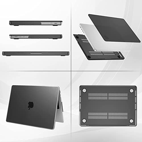 Procase Hard Case Chock Cover עבור MacBook Pro 14 אינץ '2021 צרור עם 6 חבילות מצלמת מצלמת שקופית לנייד טלפון נייד
