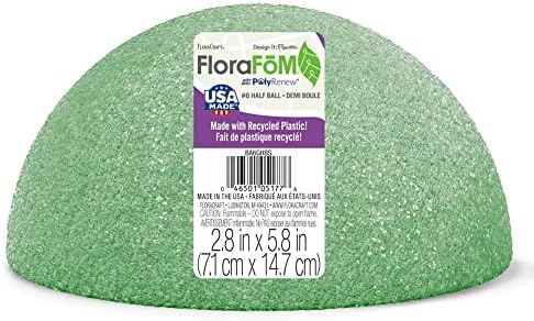 24 חבילה: FlorAcraft® Florafōm® 6 ; קצף כדור חצי ירוק