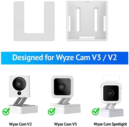 AYOTU 3 אריזה קיר קיר עבור WYZE CAM V3 & WYZE CAM V2 & Wyze Cam Spotlight, מחזיק דבק חזק 3M מקל על קל להתקנה, סוגר של