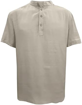 חולצות פשתן כותנה XXBR לגברים שרוול קצר שרוול הוואי כפתור קיץ למטה בצבע אחיד חולצת טי נינוחה חולצות חוף מזדמן חולצות ללא שרוולים