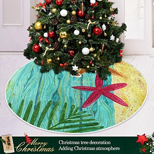 חצאית עץ חג המולד של כוכב חג המולד של Oarencol קיץ עץ עץ עץ עץ עץ חג המולד 36 אינץ 'חוף חולי צביעה חג המולד מפלגת חג עץ קישוטי