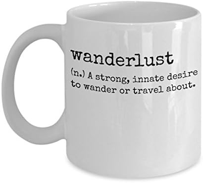 Wanderlust הגדיר נסיעות מגניבות ספל נווד דיגיטלי