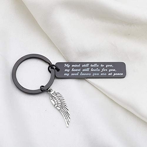 מחזיק מפתחות אהדה לזכרו של אהוב כנף מלאך מחזיק מפתחות מתנת זיכרון
