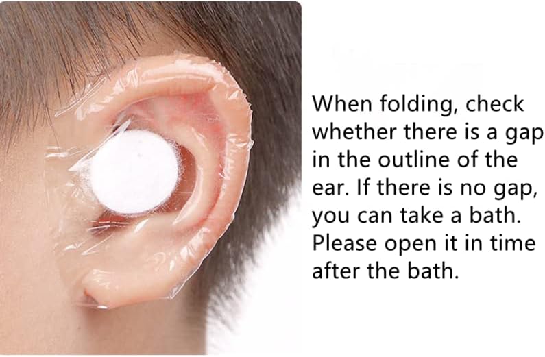 200 מחשבים כיסויי אוזניים למקלחת אטום מים אטום אוזניים לילדים מדבקות אוזניים חדות קלטת אוזניים שקופות חד פעמיות מדבקת
