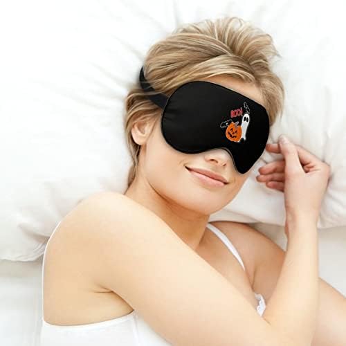 מסכת עיניים של Boo Halloween עם רצועה מתכווננת לגברים ונשים לילה שינה מנמנם