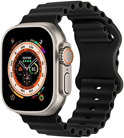 פס סיליקון Damafe תואם ל- Apple Watch Ultra Ocean להקת 49 ממ 45 ממ 44 ממ 42 ממ 41 ממ 40 ממ 38 ממ עבור iwatch Ultra/SE/Series