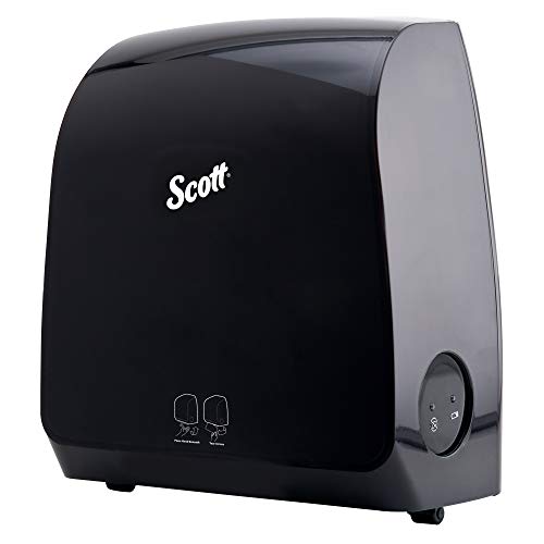 SCOTT® PRO Automatic Roll Roll Roll Groll Dispenser System, למגבות גלילה של Scott Pro Green, עשן / שחור, 1 / Case