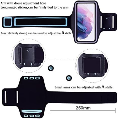 למארז Galaxy A51, מארז סרטי זרוע חדר כושר אטום למים עם כבל טעינה עבור סמסונג A51 ורוד