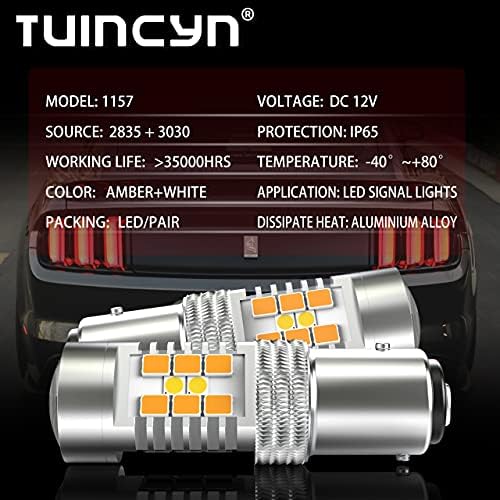 Tuincyn 1157 Switchback LED סיבוב אותות נורות Bright Bay15d 1016 1034 3496 7528 1196 ענבר-אוף-אבר-אוף-רכב נורית בלם בלם
