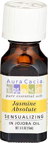 Aura Cacia, שמן חיוני יסמין מוחלטת בחוגובה, 0.5 פלורידה