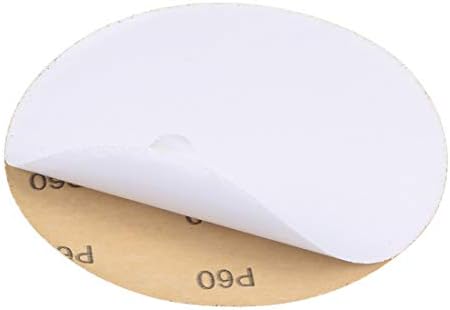UXCell 6 אינץ 'דיסקים מלטשים מקל עצמי 60 דבק חצץ גב PSA רפידות נייר זכוכית עבור מלטש סיבוב, תחמוצת אלומיניום 10 יחידות