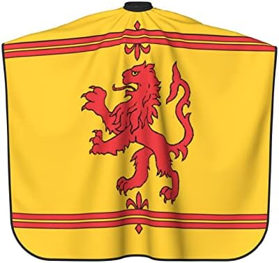 סקוטלנד משתוללת דגל אריה סלון שיער חיתוך בד כף ספרות ספרות ספרות תספורת תספורת סינר מבד סינר אביזר ליוניסקס 55 x 66 ב