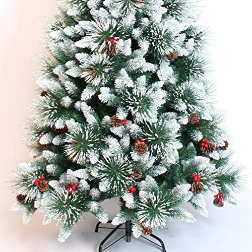 עץ חג המולד מלאכותי של Dulplay Premium Snail Antificial, תלוי במתכת עמדת חג המולד אלגנטית נוהר שלג לא מנותק קישוטים ביתיים-ירוקים