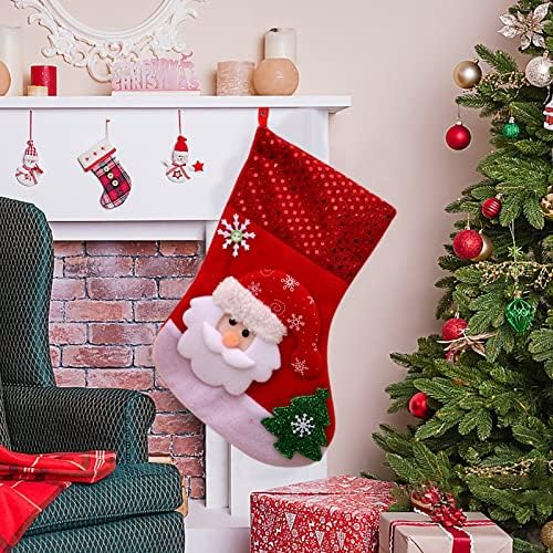 קישוט מתנה לקישוט חג המולד תיק שקית חג המולד גרבי ממתקים תלבושת בובות גרביים קטנות