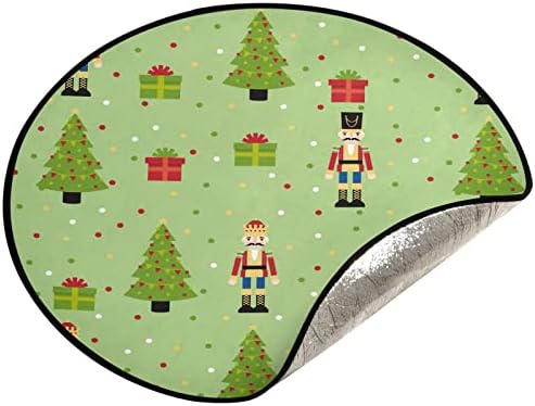 מפצח האגוזים של קופדה עץ חג המולד מחצלות עץ חג המולד חצאית עץ אטום למים, מתנה ירוקה עץ עץ עץ עץ מגש מחצלת כרית מגן רצפה