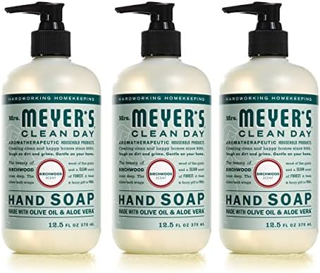 סבון הידיים של גברת מאייר, עשוי משמנים אתריים, פורמולה מתכלה, בירצ ' ווד, 12.5 פלורידה. עוז-חבילה של 3